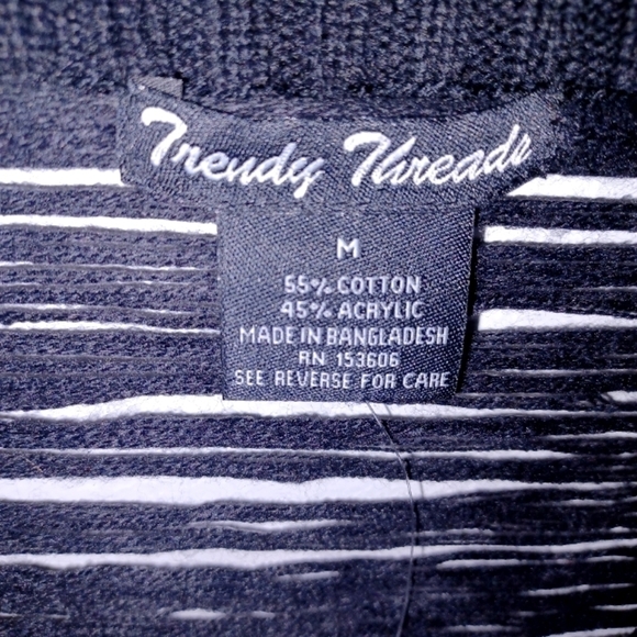 Black Trendy Distressed Sweater- W Sz Medium - Picture 4 of 6